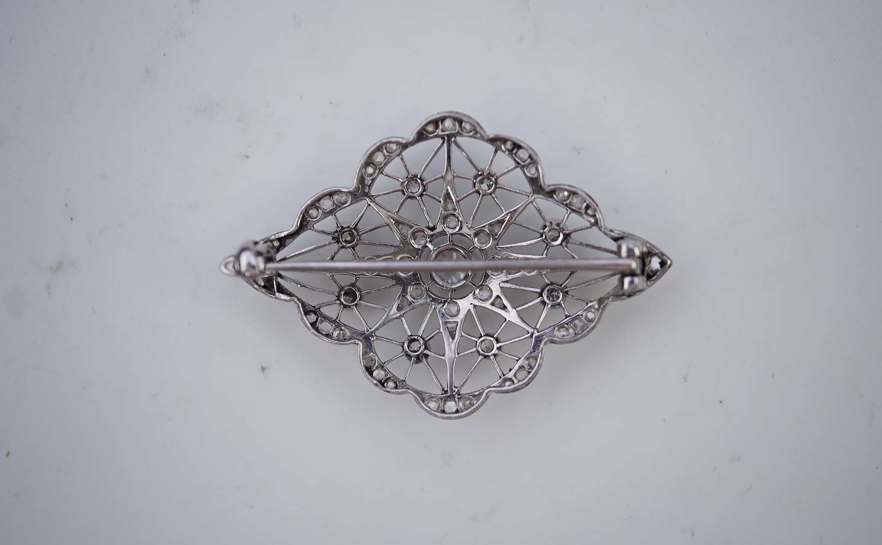 A Belle Epoque diamond brooch, early 20th century